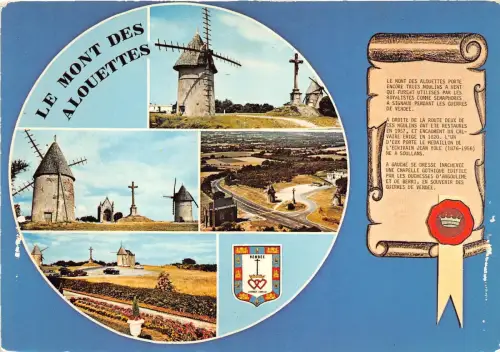 B50224 Le Mont des Alouettes moulin a vent windmühle multi france