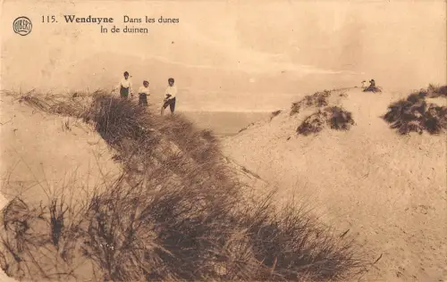 BR56150 Dans les dunes in de duinen Wenduine Belgien