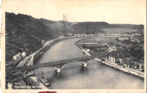 BR55148 Panorama pris du fort Huy belgien