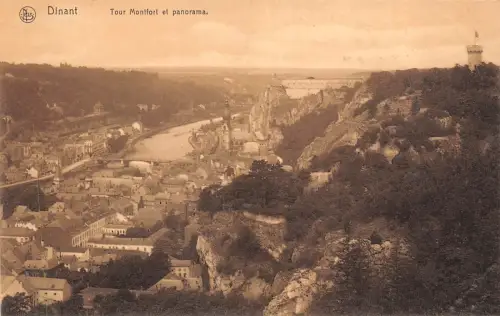 B94673 tour montfort et panorama dinant belgien