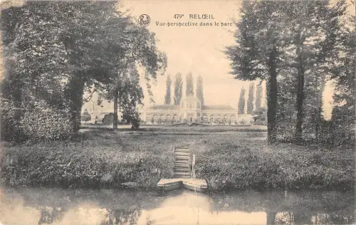 BR55355 vue perspective dans le parc Beloeil belgien