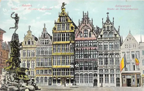 BR32327 Anvers Brabo et LA maison Anciennes belgium