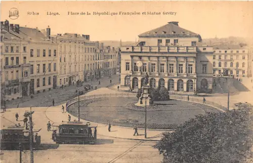 BR36159 Place de la Republique francaise et statue gretry Lüttich Belgien