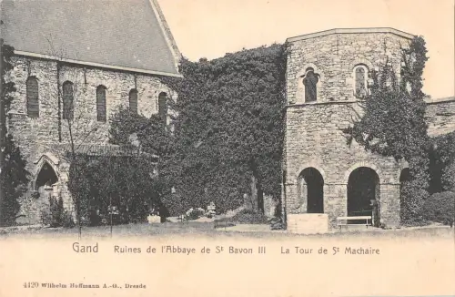 BR55090 Ruines de l abbaye de St Bavon Gand belgien