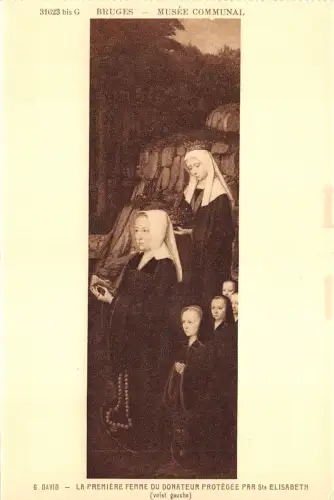 BR44568 David la prmiere femme du donateur protegee par ste elusabeth Br belgien