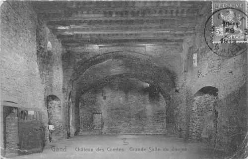 B94554 gand chateau des comtes grande salle du donjon belgien
