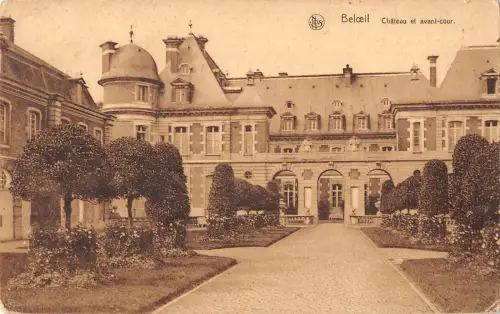 BR55421 chateau et avant cour Beloeil belgien