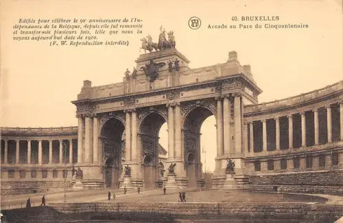 BR70818 arcade au parc du cinquantenaire bruxelles belgium