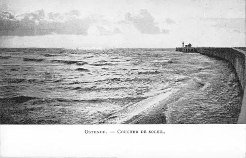 BR55215 Coucher de soleil Ostende belgien