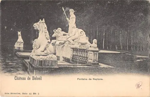 BR55410 Chteau fontaine de neptune Beloeil belgium