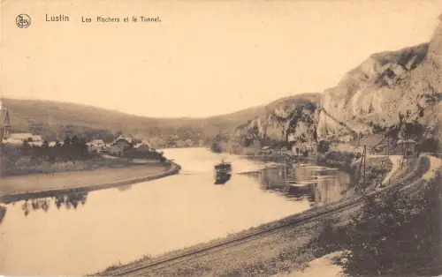 BR56216 Les rochers et le tunnel Lustin Belgien