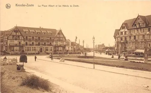 B94387 knocke zoute la place albert et les hotels du zoute belgium
