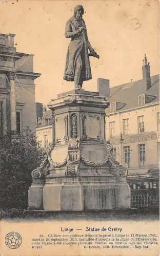 B93735 liege statue de gretry belgien