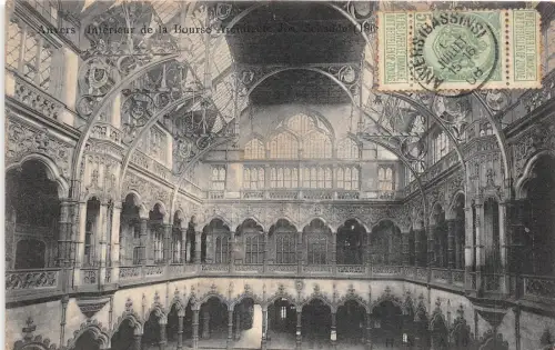 Br35199 Anvers Interieur de la Bourse belgien