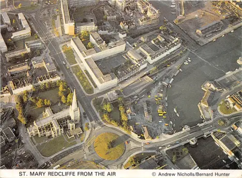 B88873 st mary redcliffe from the air uk