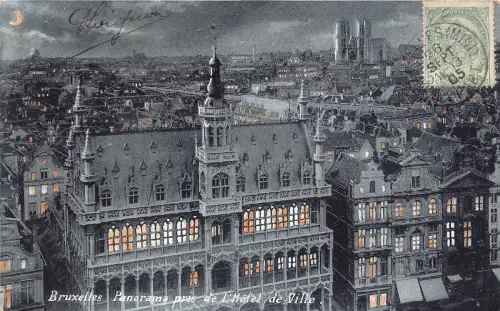 BR32206 Bruxelles Panorama pris de l Hotel de Ville belgium