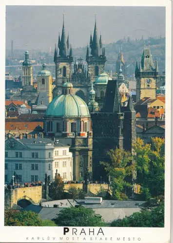 BF14825 praha karluv most a stare mesto czech republic front/back image