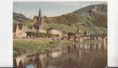 BF28984 bernkastel cues a d mosel mit burg landshut germany front/back image