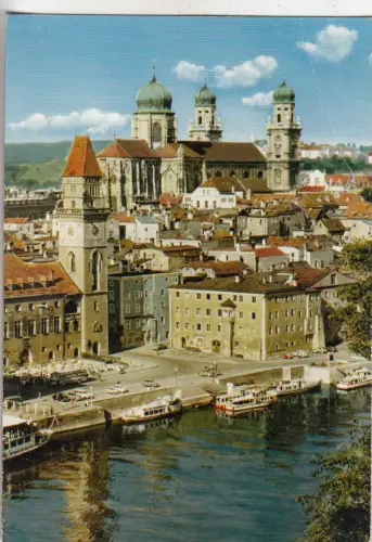 BF24948 blick auf rathaus und dom passau germany front/back image