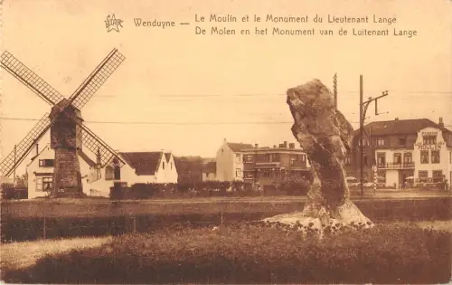 BR55441 Le Moulin et le monument du Lieutenant lange Windmühle moulen a belgien