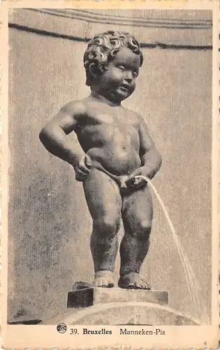 B93529 bruxelles manneken pis belgien postkarte