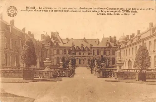 BR55417 le chateau un pont gracieux Beloeil belgien