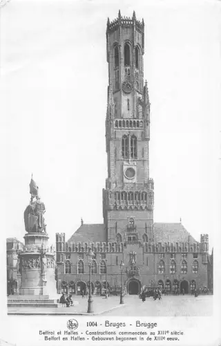BT4496 Brügge Brugge beffroi et halles Baubeginn Belgien