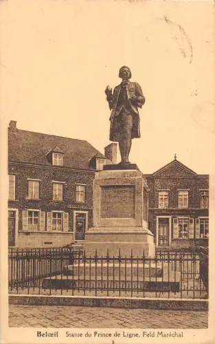 BR55392 Statue du prince de Ligne Beloeil belgien