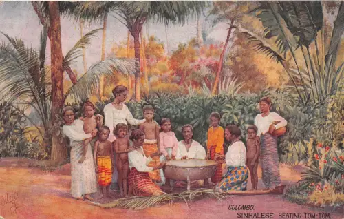 br104206 singhalesischer Prügel Tom Colombo Sri Lanka Folklore Typen Kostüm