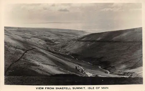 uk51454 view from snaefell summit isle of man real photo uk