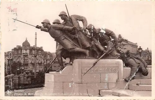 BR18659 Veviers groupe de Militaire du Monument Commemoratif de Guerrre belgium