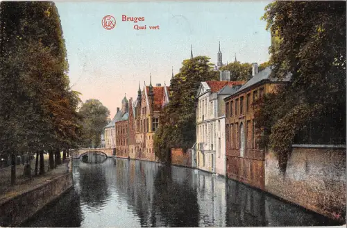 BR71550 Bruges quai vert belgium