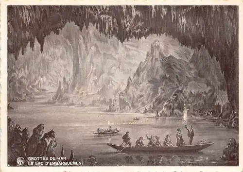 BR40760 Grottes de Han le lac d embarquement Belgien