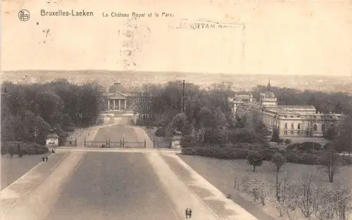 B94908 bruxelles laeken le cahteau royal et le parc belgien