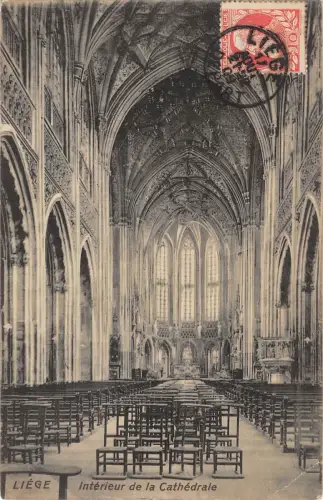 BR78168 liege interieur de la cathedrale belgium