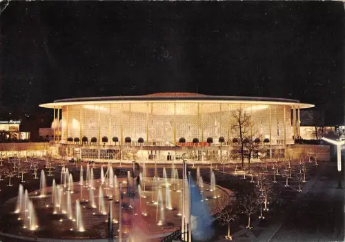 BR53037 le pavilion des Etats unis la nuit Bruxelles Belgien