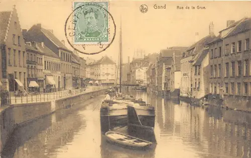 B93590 gand rue de la grue ship bateaux belgien