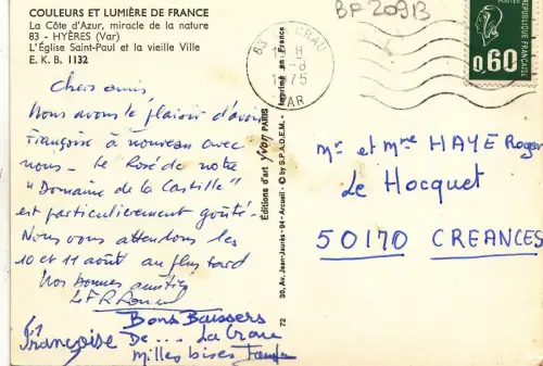 BF20913 hyeres var l eglise saint paul france front/back image