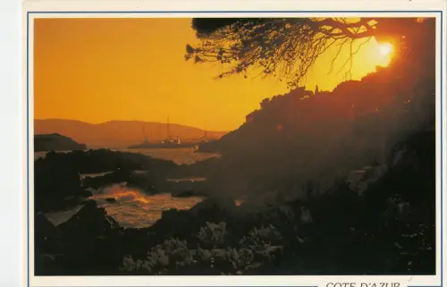 BF13234 coucher de soleil mediteraneean france front/back image