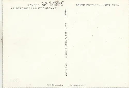 BF31815 vendee le port des sables d olonne france front/back image