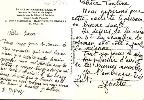 BF31243 bagneres de bigorre place clemenceau france front/back image