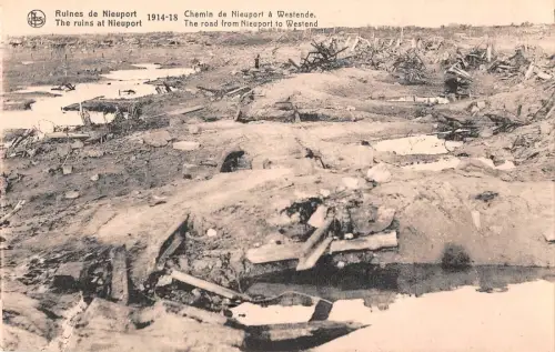 BR55451 Ruines de Nieuport chemin de Noeuport a westnede belgium