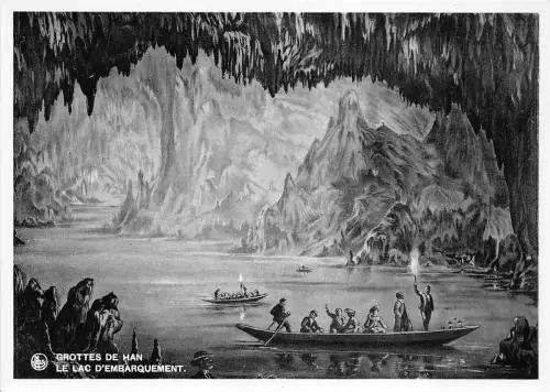 BR17712 Le lac d aembarquement Grottes de han belgium