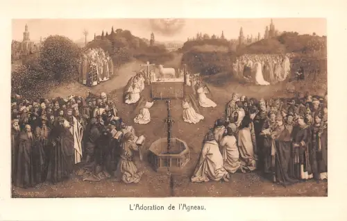 BR44594 Die Anbetung des Lammes Große Kathedrale St. Bavon Farbe Peintu Belgien