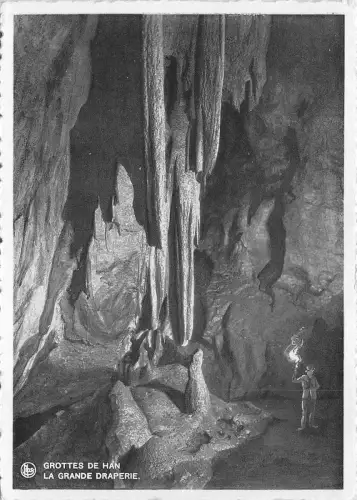BR42539 Grottes de Han la grande draperie belgien