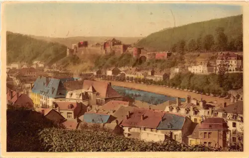 B93626 bouillon sur semois panorama vers l chateau vu du calvaire belgien