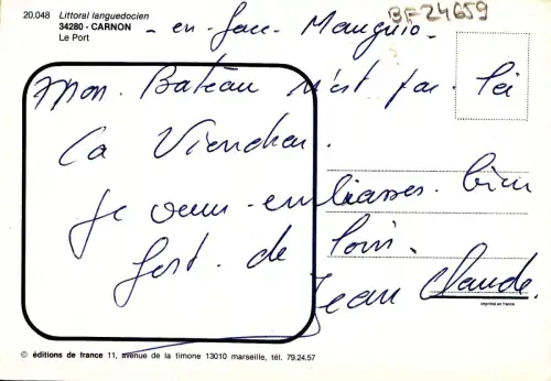 BF24659 carnon le port 34 france front/back image