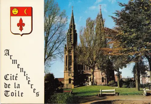 BF15858 armentieres nord eglise notre dame france front/back image