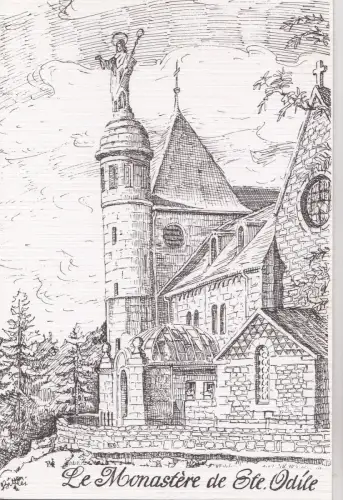 BF14254 le monastere de ste odile france front/back image