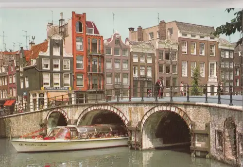 BF24134 amsterdam netherland singel met brug torensluis front/back image